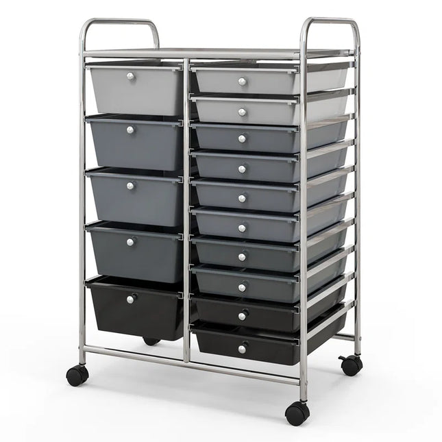 Hoffman 15 Drawer Storage Drawer with Locking Wheels