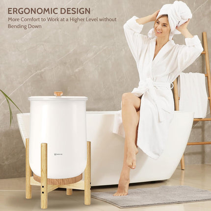 Wooden Adjustable Stand for Towel Warmers, Solid Wood Stand to Fit Different Sized Towel Warmers(8’’-15’’), Ideal Stand Accessories for Bathroom