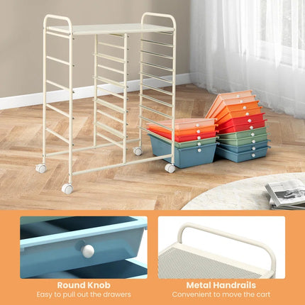 Hoffman 15 Drawer Storage Drawer with Locking Wheels