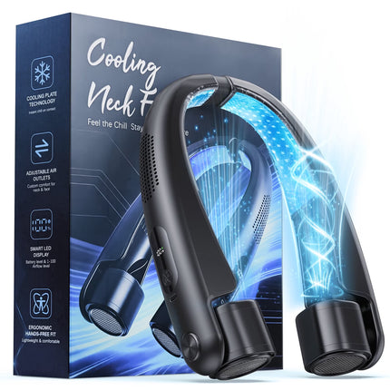 Portable Neck Fan, 5-Speed Adjustable Airflow Direction, 8000Mah Rechargeable, Wearable Personal Air Cooler, Neck Air Conditioner, Summer Gifts for Dad Men Women Mom