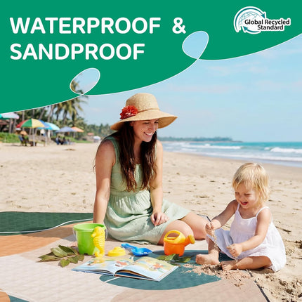 Waterproof Picnic Blanket Outdoor Camping Beach Mat outside Rug Tent Floor Carpet Extra Large Foldable Sandproof Car Essential Roadtrip Rv Accessories Glamping Gear Must Haves Hiking Gift