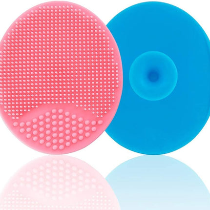 Silicone Face Scrubber and Exfoliator Brush - Facial Cleansing Brush for Blackhead, Acne, Pore, Cradle Cap - Deep Cleaning Skin Care 4 Pack