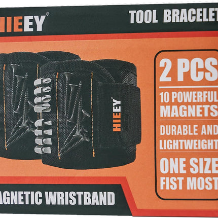 2 Pieces Magnetic Wristband for Holding Screws, Gifts for Men, Tool Belt Magnetic Wristband for Holding Screws, Cool Gadgets Gifts for Him Men Women Husband (Gift Box)