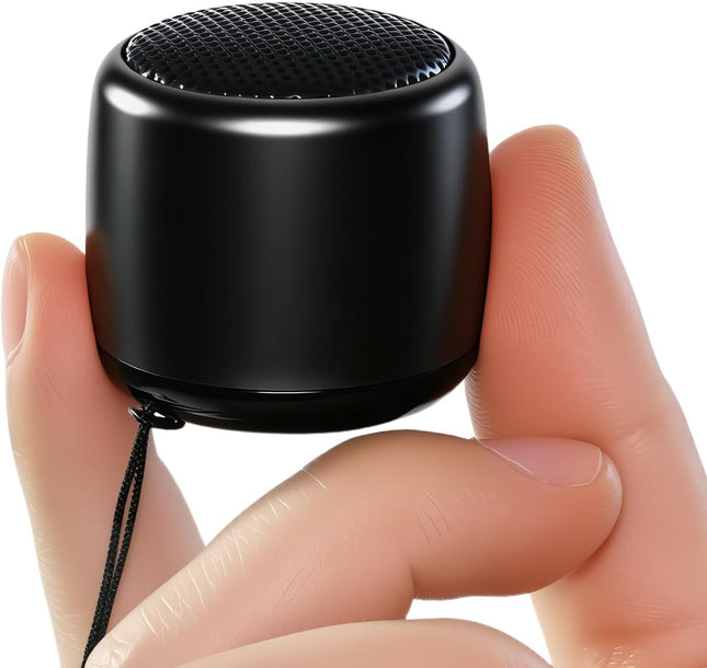 Best Mini Portable Bluetooth Speaker with HD Sound & Bass I Smallest Wireless Bluetooth Speakers for Phone/Pc/Tablet I Photo Selfie Button Answer Phone Calls I Cute Tiny Speaker