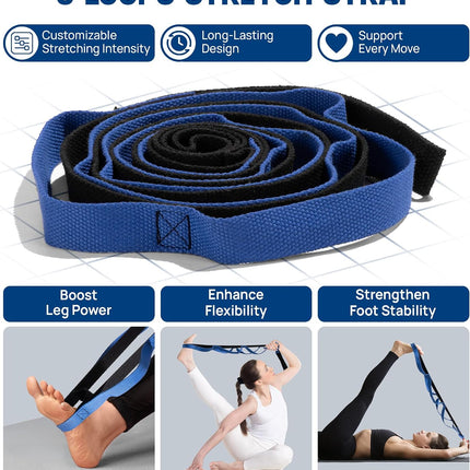 Yes4All Foam Muscle Roller Set, 7-In-1 High-Density Set of Back Roller, Fascia Massage Tool, Stretch Strap, Spiky, Peanut & Smooth Massage Balls, Carry Bag - Ideal for Muscle Care & Relaxation