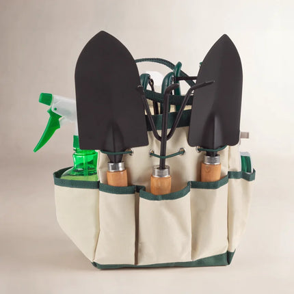 Hutchcraft Pure Garden Garden Hand Tool Set - Tote Gardening Tool Kit