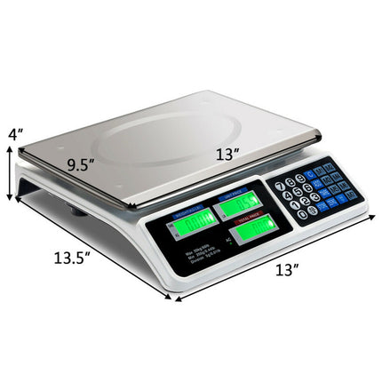 66 Lbs Electronic Price Computing Scale with LCD Screen Display
