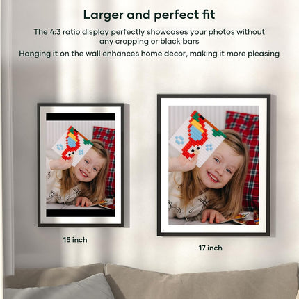 Frame: 17" Digital Picture Frame with Large Display No Subscription