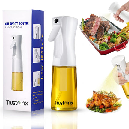 -Glass Oil Sprayer for Cooking, Baking & Grilling | Mister Oil Sprayer with Fine Mist | Refillable Cooking Oil Spray Bottle for Air Fryer & Salad | Leakproof | Lightweight | 6.7 Ounce