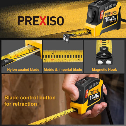 2-In-1 Digital Tape Measure 16Ft &  Laser Level with Tripod - 100Ft Rechargeable Dual Modules