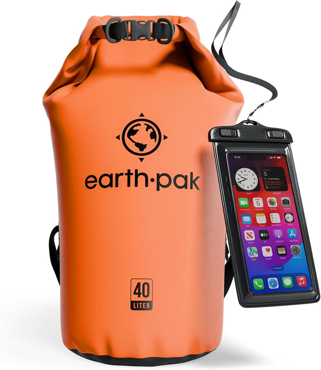Waterproof Dry Bag - Roll Top Waterproof Backpack Sack Keeps Gear Dry for Kayak with Waterproof Phone Case