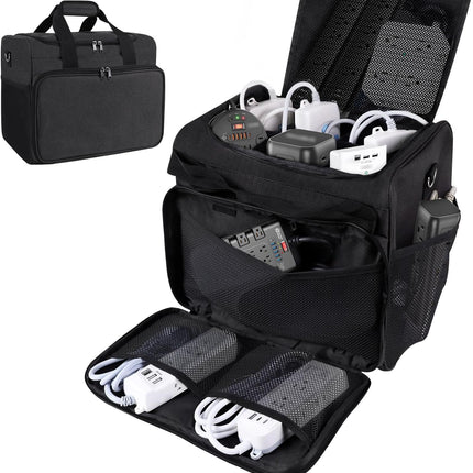 Cable Organizer Bag,Cable Management Box Cord Organizer Case