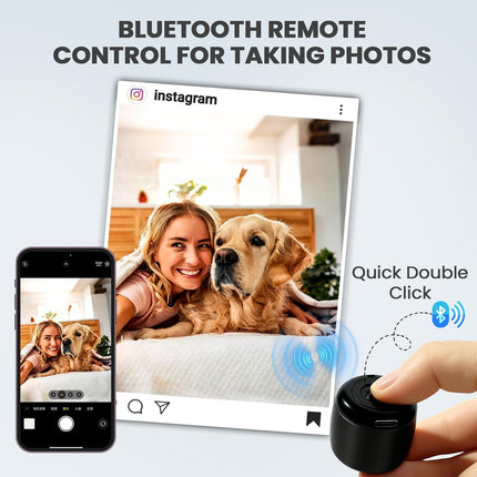 Best Mini Portable Bluetooth Speaker with HD Sound & Bass I Smallest Wireless Bluetooth Speakers for Phone/Pc/Tablet I Photo Selfie Button Answer Phone Calls I Cute Tiny Speaker