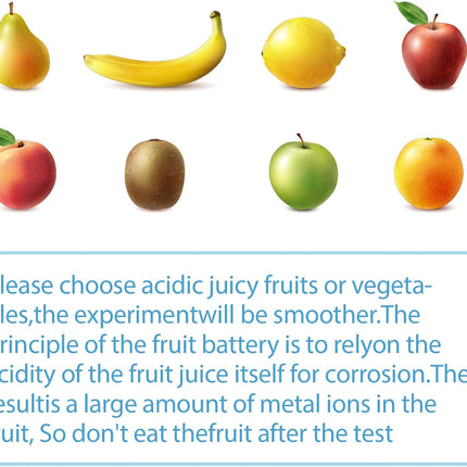 Fruit Battery Science Experiment Kit with Instruction