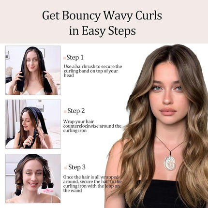 Overnight Heatless Curls,No Heat Hair Curlers to Sleep In, Soft Heatless Curling Ribbon Set with Clip Hair Rollers for Blowout Look Long Hair(Black)