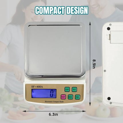 Food Scale with Stainless Steel Platform, 22Lb High Capacity Cooking Scale, Digital Kitchen Scales with Grams and Ounces, LCD Display, 4 Units with Tare Function