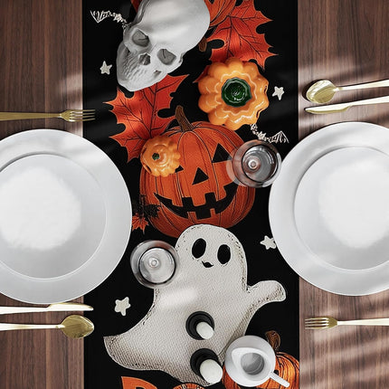 Table Runner for Halloween,72 Inches Pumpkin Table Decoration