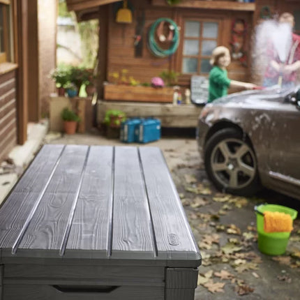 Brightwood 120 Gallon Large Durable Outdoor Storage and Weather Resistant Resin Deck Box (Choose Color)