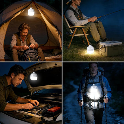 20W LED Camping Lantern Rechargeable, 1200LM Camping Light , 3000Mah Portable Tent Light , IP65 Waterproof Flashlight Lanterns for Emergencies ,Power Outages,Hurricane (White)