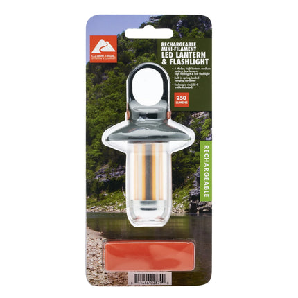 250-Lumen Rechargeable Camping Lantern with Flashlight
