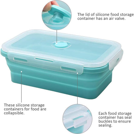 3 Pack 27Oz Silicone Collapsible Food Storage Containers