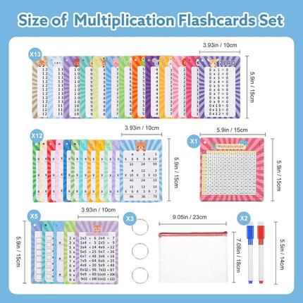 31 Pcs Multiplication Flash Cards Times Table Flash Cards