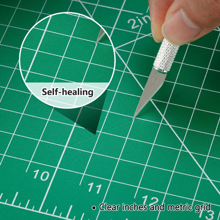 Self Healing Cutting Mat: 24 X 36 Inch Large Double Sided 5-Layer Gridded PVC Cut Mat for Sewing & Quilting & Scrapbooking & Arts and Crafts Projects (Green/Black)…
