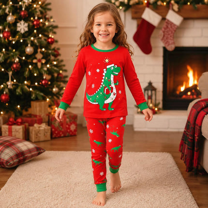 Kids Christmas Pajamas Toddler Boys Girls Sleepwear 2 Piece Pjs Clothes Set