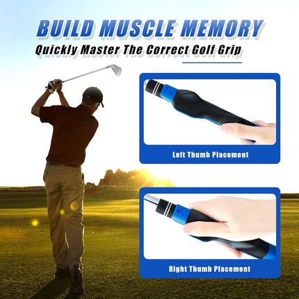 Golf Grip Trainer Right Handed Golf Club Grip Training Aid for Beginners & Pros, Grip Strength Trainer, Golf Swing Trainer Practice Grip Corrector