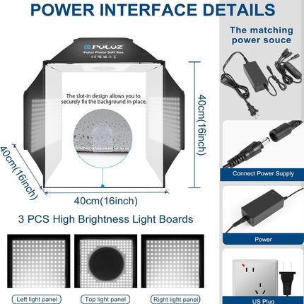 Upgraded 16"X16" Photo Studio Light Box & Soft Box