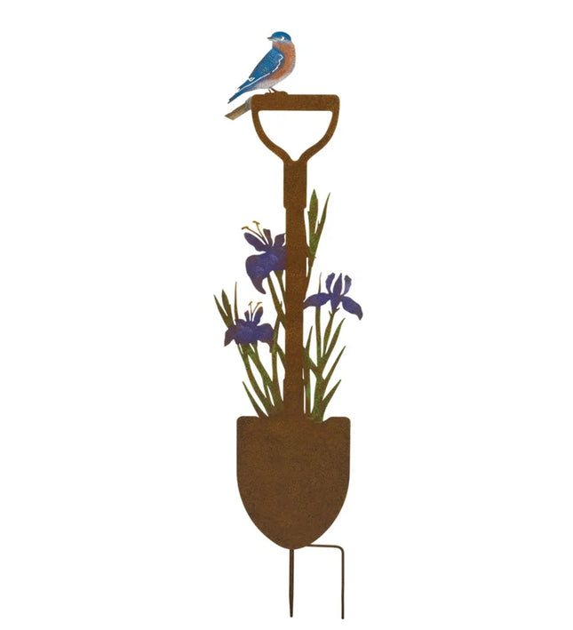 Rustic Shovel Metal Garden Flower Stake