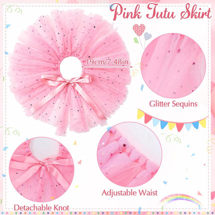 Dog Birthday Party Outfit Set for Small Medium Dog Cat Puppy Pink