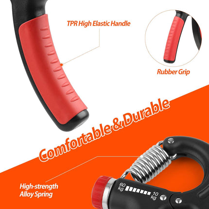 Grip Strength Trainer, Hand Grip Strengthener, Grip Strengthener, Adjustable Resistance, Forearm Strengthener, Perfect for Musicians Athletes