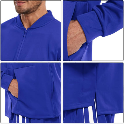 Men'S Tracksuits Sweatsuits for Men Athletic Track Sweat Suits 2 Piece Set Full Zip Sports Jogging Suits Outfits