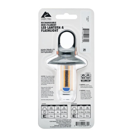 250-Lumen Rechargeable Camping Lantern with Flashlight