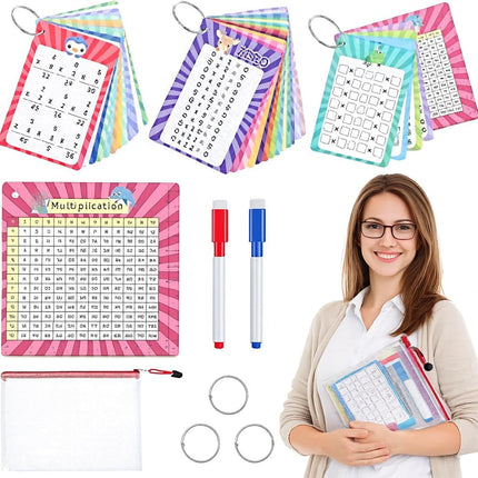 31 Pcs Multiplication Flash Cards Times Table Flash Cards