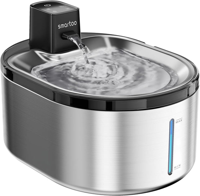 Wireless Cat Water Fountain Stainless Steel,152Oz/4.5L Cat Fountain
