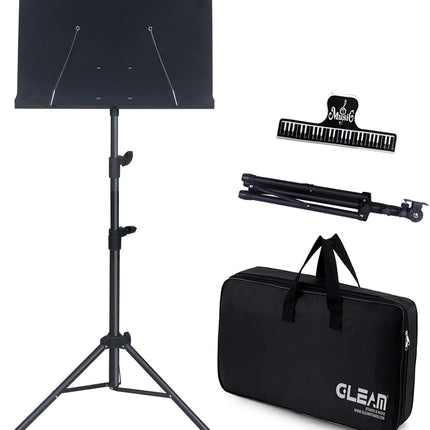 Sheet Music Stand Lightweight with Carrying Bag - Iron Panel, Portable Dual Use Desktop Book Stand