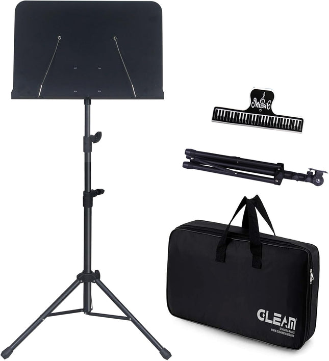 Sheet Music Stand Lightweight with Carrying Bag - Iron Panel, Portable Dual Use Desktop Book Stand