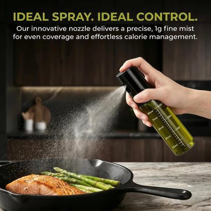 Oil Sprayer for Cooking,Olive Oil Sprayer100Ml Light-Blocking Glass,Black