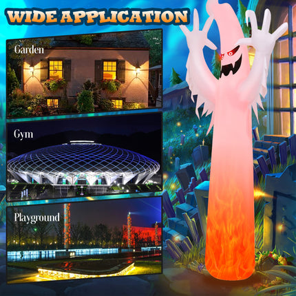 12 Feet Halloween Inflatable Decoration with Built-In LED Lights