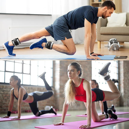 Adjustable Ankle Weights, 2-10 Lb per Pair, Removable Weights