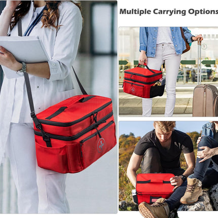 Medicine Bag, Large Medical Bag and First Aid Bag Empty for Travel