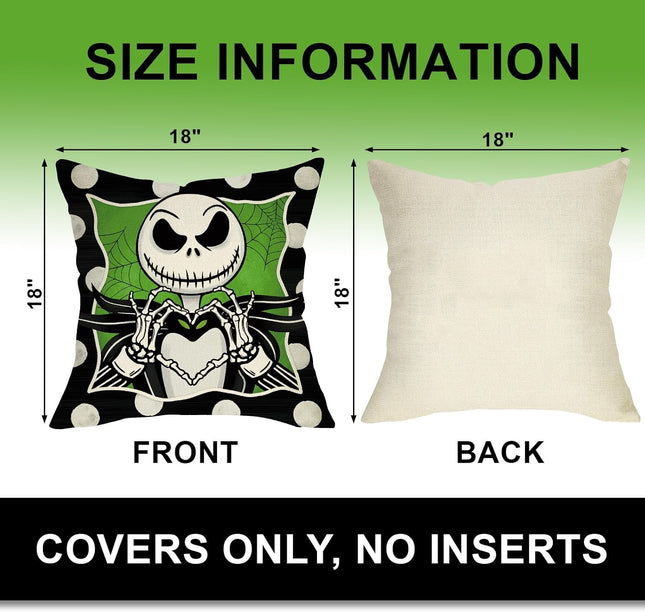 Halloween Decorative Throw Pillow Covers 18 X 18 Set of 4