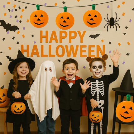 3-Count Halloween Summerween Pumpkin Inflatable Beach Ball Decorations, Summerween 16" Tall, Halloween Pumpkin Toy (3-Pack)