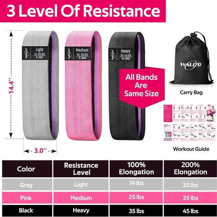 Fabric Resistance Bands for Working Out, Exercise Bands for Glutes and Legs