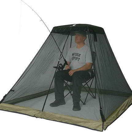 Portable Mosquito Net Cover for Outdoor Chairs with Canopy, Ultralight Mesh Screen Netting with Zipper, Chair Shade Attachment for Camping Fishing Hunting