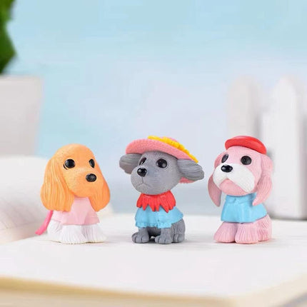 8Pcs Dog Cake Topper Puppy Cake Decorations Puppy Cupcake Topper Mini Doggie Figurines Toy Doggie Decor Pet Theme Cupcake for Kids Birthday Baby Shower Animal Theme Party Supplies