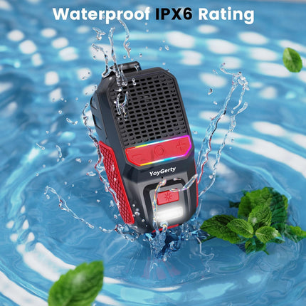Wearable Bluetooth Speaker, IPX6 Waterproof Clip on Wireless Small Speaker