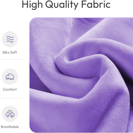 Microwavable Heated Neck Wrap Warmer and Shoulder Weighted Heating Pad Microwave for Hot and Cold Compress - Purple